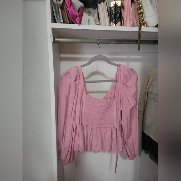Light Pink Cotton Blouse - Picture 3 of 3